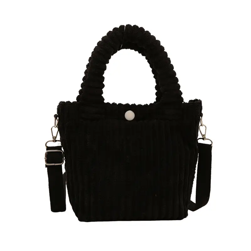 Korean Style Corduroy Plush Shoulder Bag for Women - Image 5