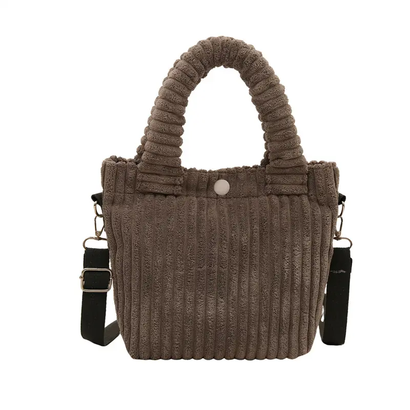 Korean Style Corduroy Plush Shoulder Bag for Women - Image 6