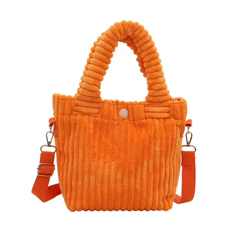 Korean Style Corduroy Plush Shoulder Bag for Women - Image 7