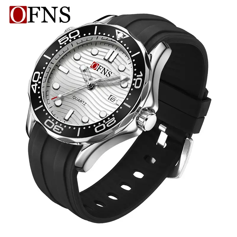 Oufanni Blue Quartz Men's Watch with Calendar