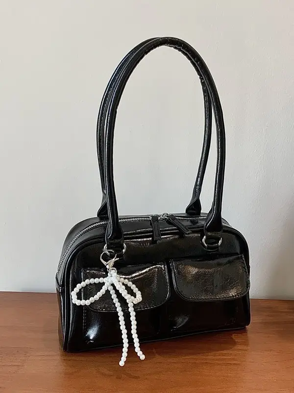 Trendy Brown Leather Shoulder Bag for Women