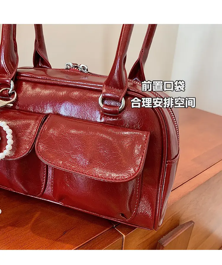 Trendy Brown Leather Shoulder Bag for Women — feature 2
