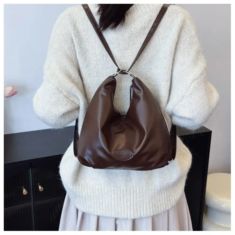 Textured Tan Shoulder Tote Bag 2024 Winter Large Capacity — feature 11