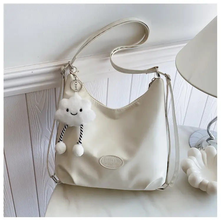 Textured Tan Shoulder Tote Bag 2024 Winter Large Capacity — feature 23