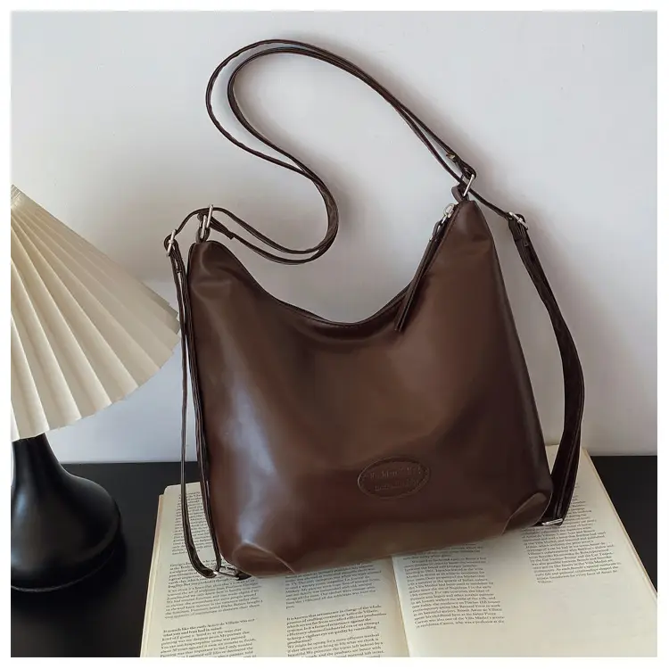 Textured Tan Shoulder Tote Bag 2024 Winter Large Capacity — feature 26