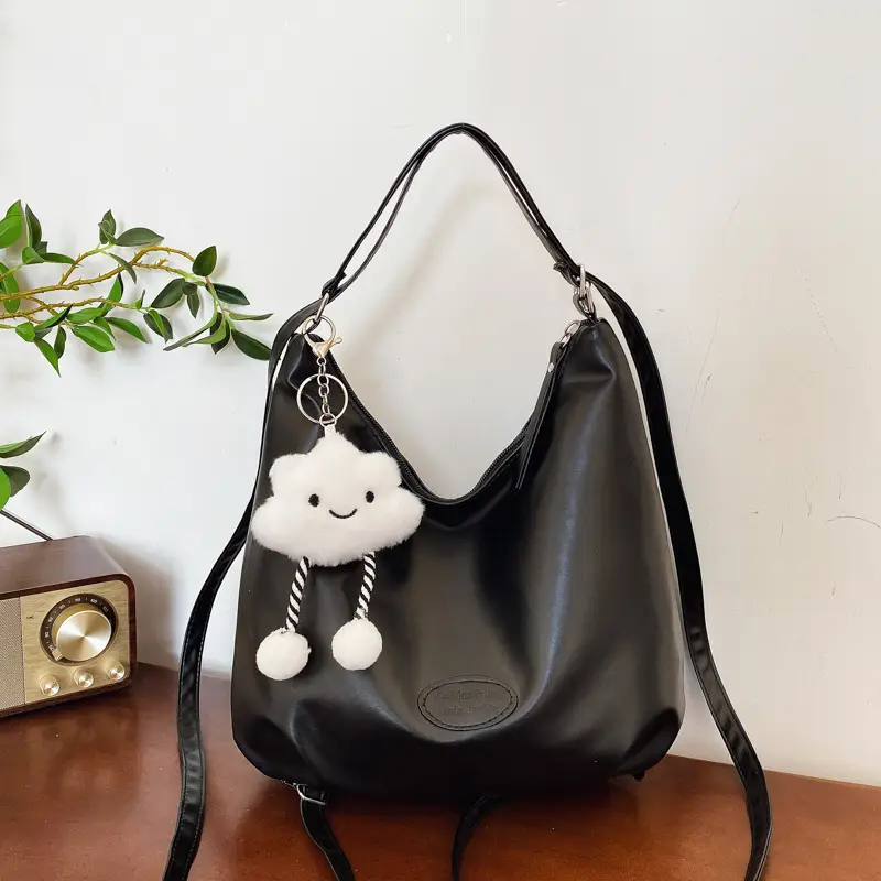 Textured Tan Shoulder Tote Bag 2024 Winter Large Capacity - Image 5