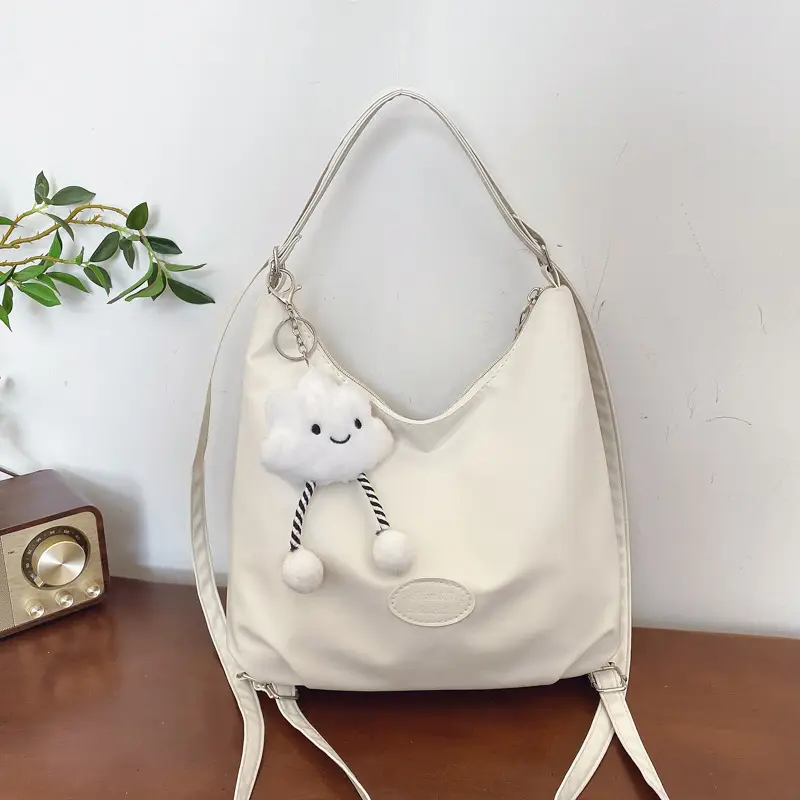 Textured Tan Shoulder Tote Bag 2024 Winter Large Capacity - Image 6