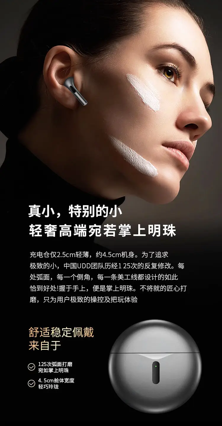 J6Pro New Wireless Tws Bluetooth Headset Classy Half-Ear Noise Reduction Headset with Super Long Battery Life for All Models — feature 13