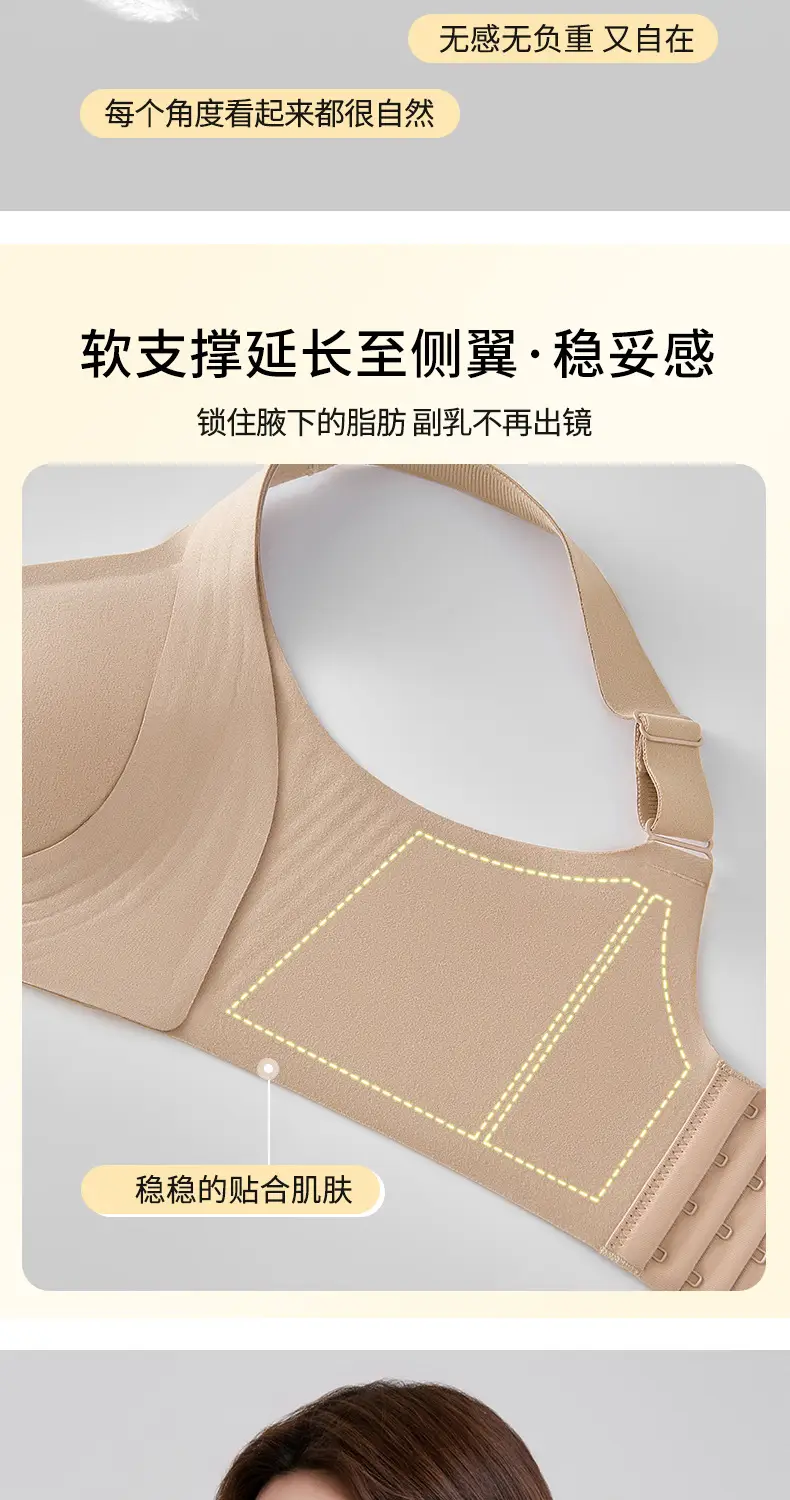 Summer Thin Bra Liquid Foundation 7A Antibacterial Seamless Lifting Large Size — feature 11