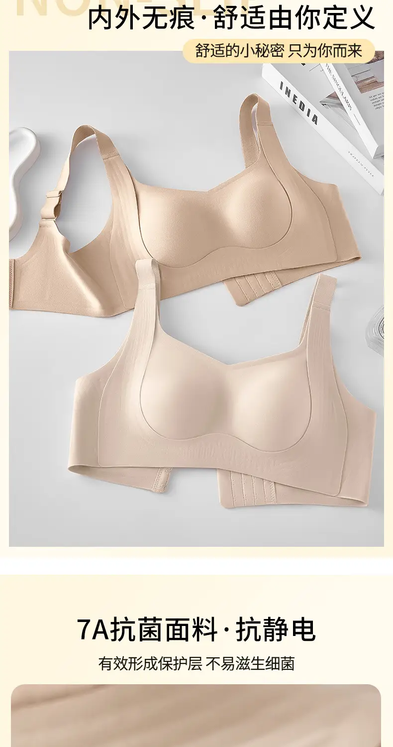 Summer Thin Bra Liquid Foundation 7A Antibacterial Seamless Lifting Large Size — feature 14