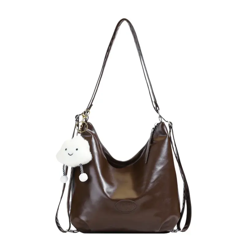 Brown Korean Style Underarm Tote Bag for Women - Image 13