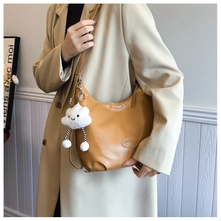 Brown Korean Style Underarm Tote Bag for Women — feature 17