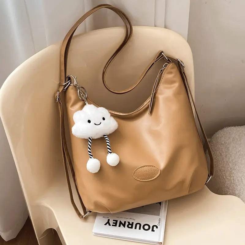 Brown Korean Style Underarm Tote Bag for Women - Image 6