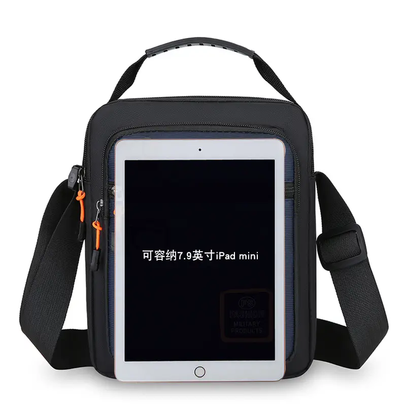 New Men's Blue Nylon Shoulder Bag with Crossbody Strap - Image 10
