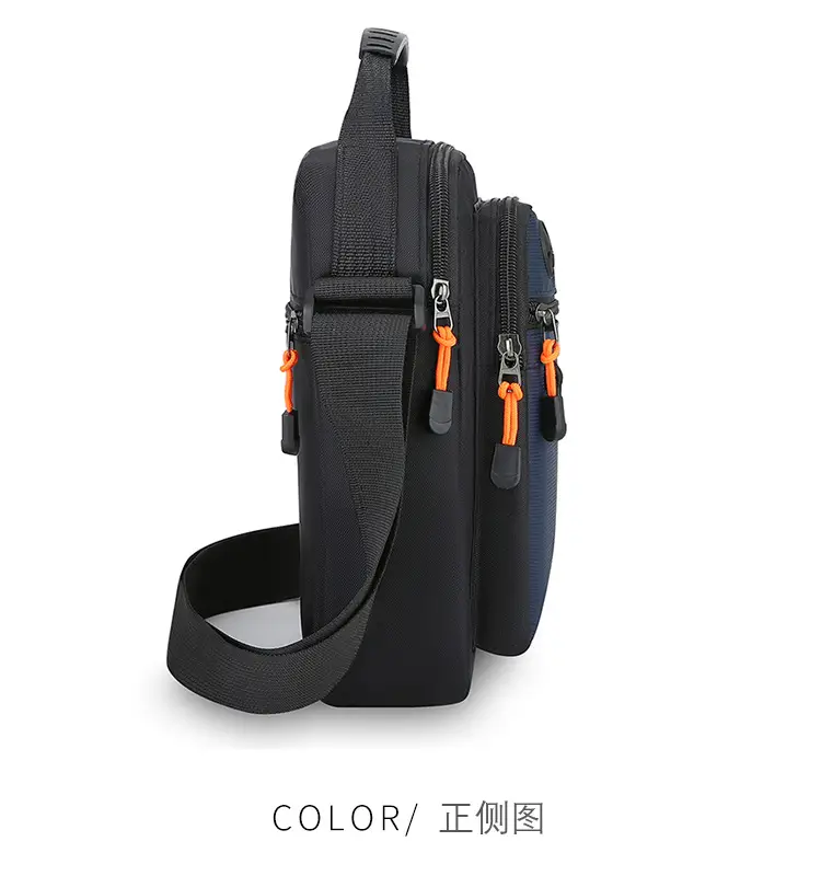 New Men's Blue Nylon Shoulder Bag with Crossbody Strap — feature 13