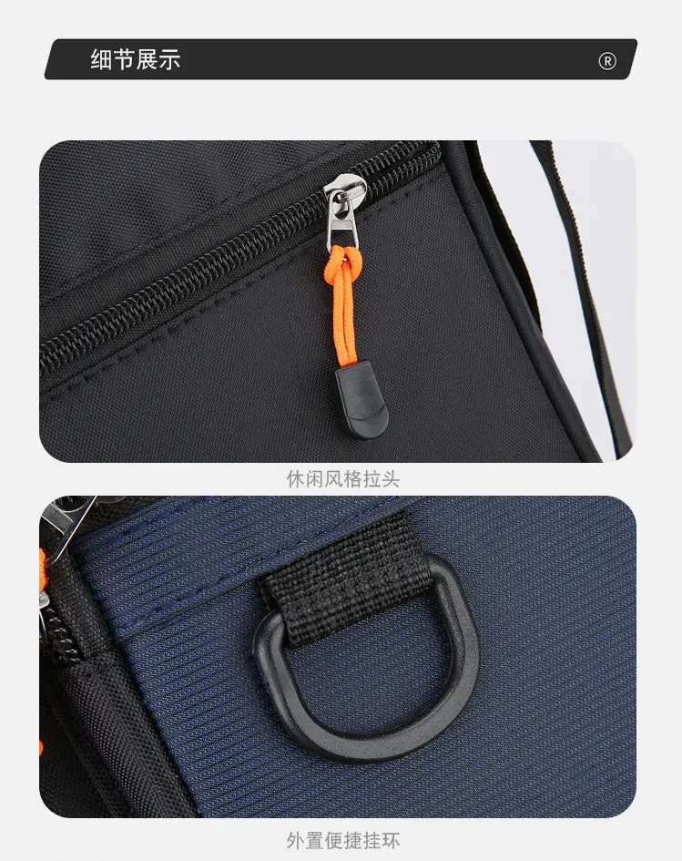 New Men's Blue Nylon Shoulder Bag with Crossbody Strap — feature 16