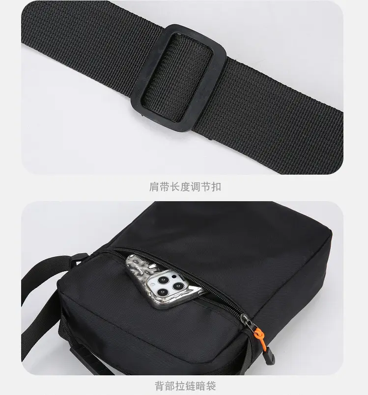 New Men's Blue Nylon Shoulder Bag with Crossbody Strap — feature 17