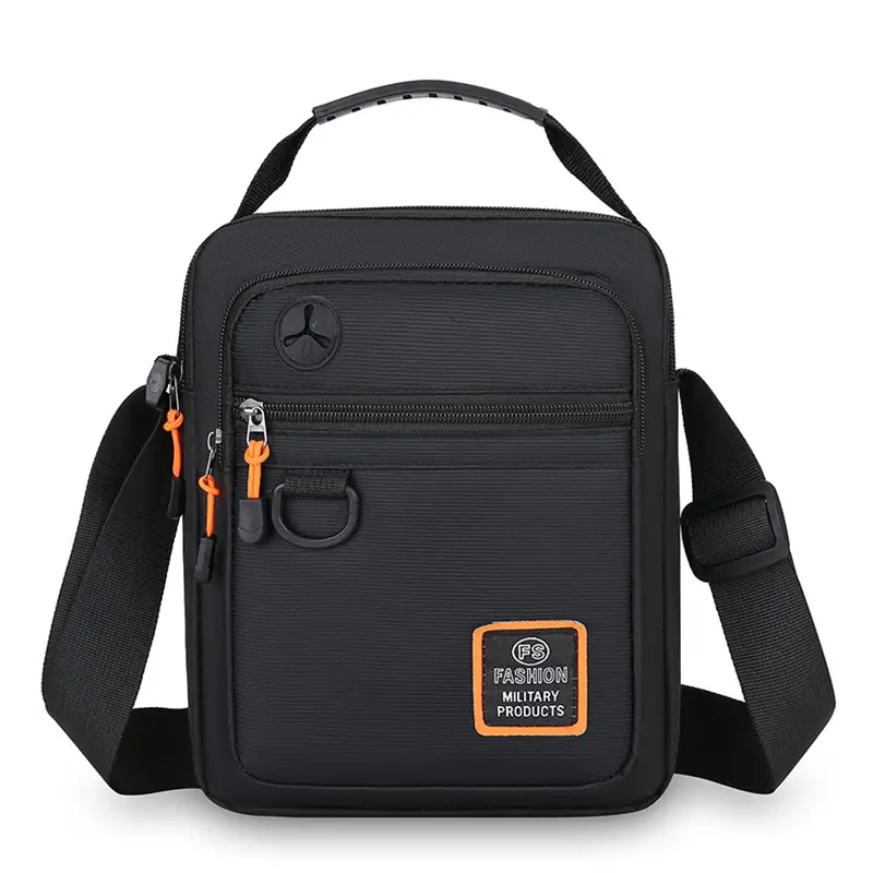 New Men's Blue Nylon Shoulder Bag with Crossbody Strap - Image 2