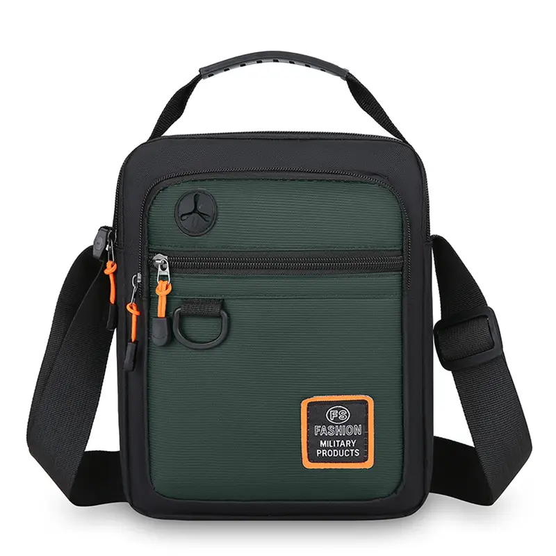 New Men's Blue Nylon Shoulder Bag with Crossbody Strap - Image 3