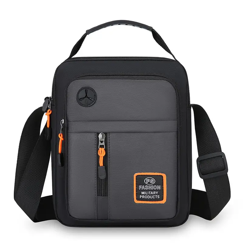 New Men's Blue Nylon Shoulder Bag with Crossbody Strap - Image 5