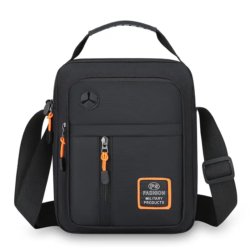 New Men's Blue Nylon Shoulder Bag with Crossbody Strap - Image 6