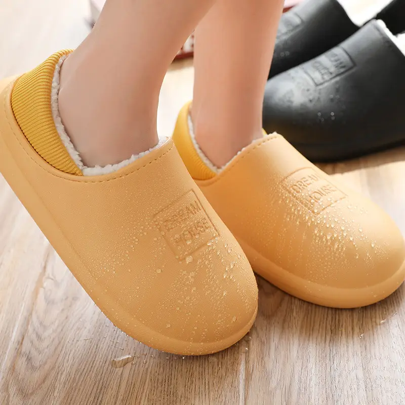 Covered Heel Cotton Slippers for Women in Autumn and Winter Thick-Soled Home Men's Couples Eva Indoor and Outdoor Plush Warm Cotton Shoes Wholesale - Image 18
