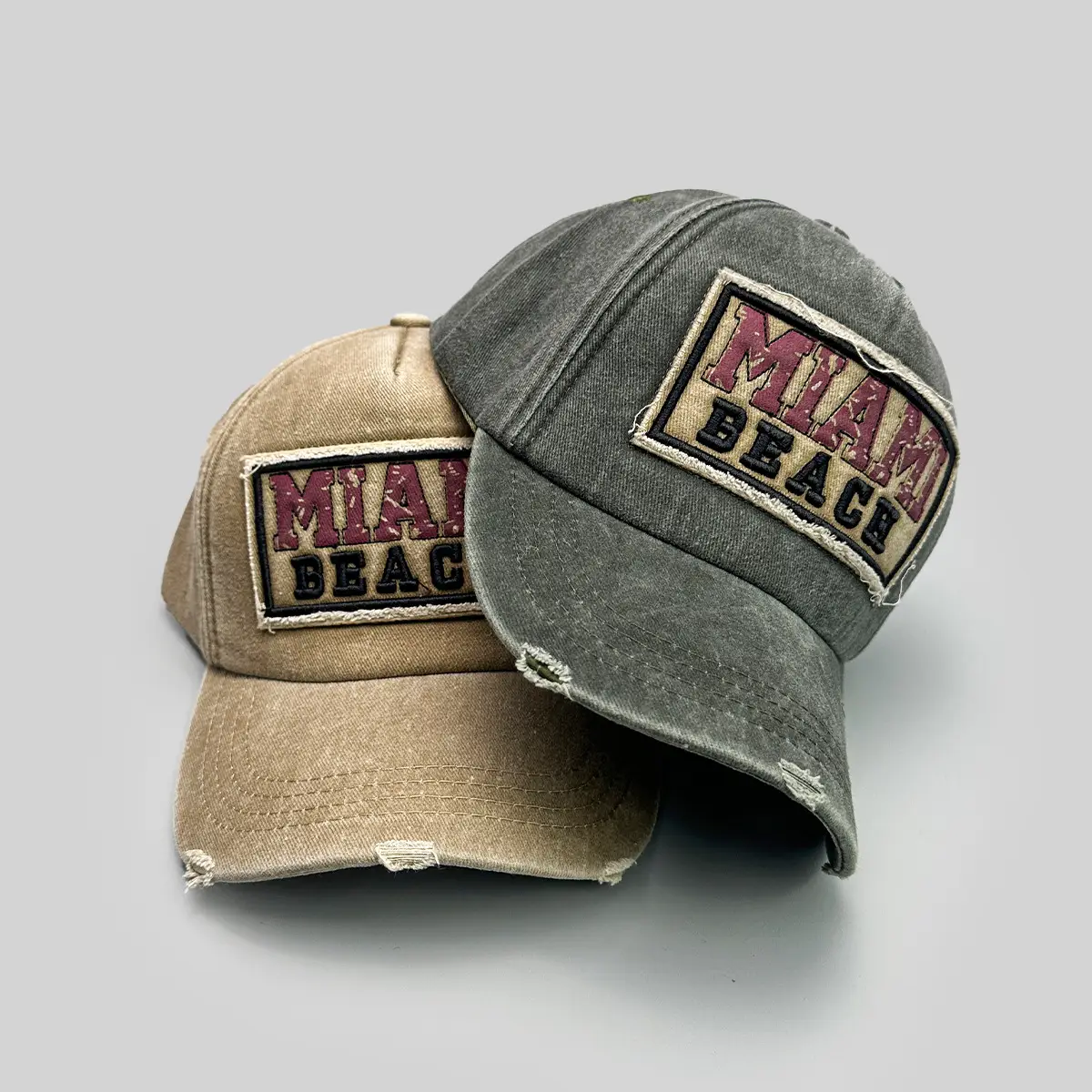 Vintage Patch Baseball Caps for Men Women Pink Blue — feature 3