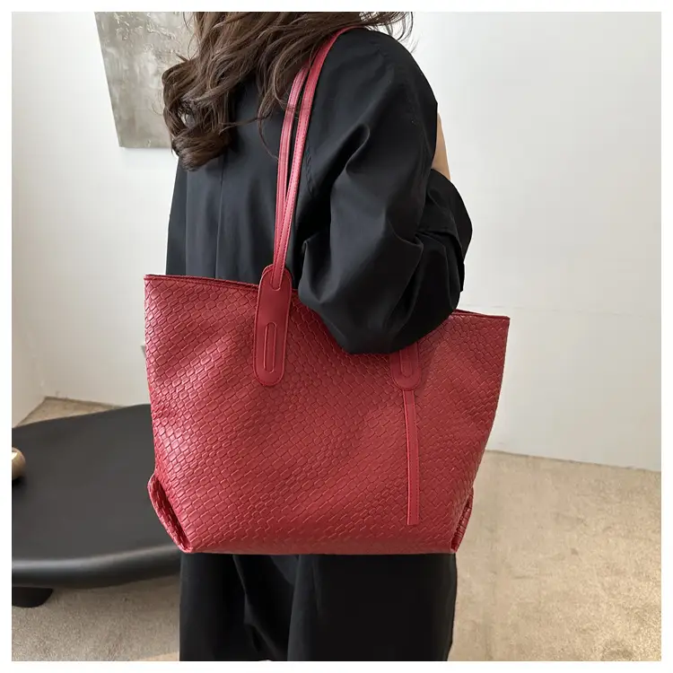 Vintage Woven Tote Bag Brown Large Capacity Casual 2024 — feature 20