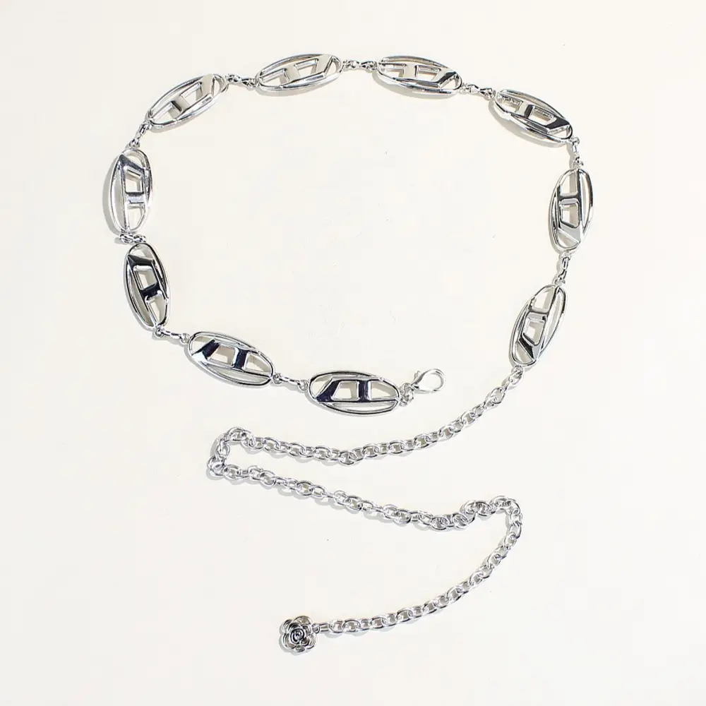 Vintage Silver D-Neck Waist Chain for Women — feature 2