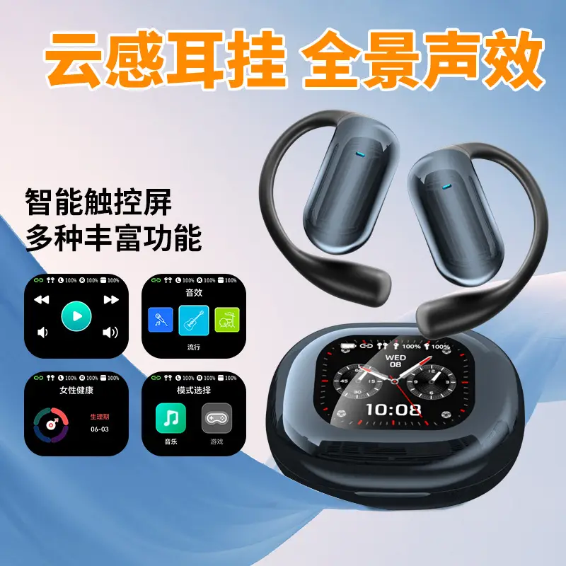 AI Translation Open LED Display Bluetooth Earphone - Image 7