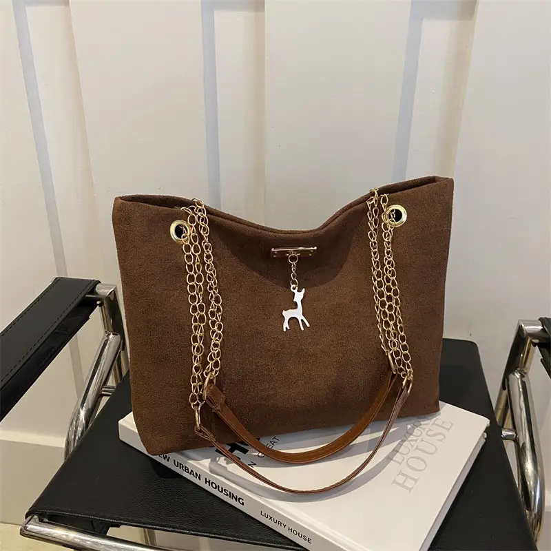 Vintage Commuting Chain Shoulder Bag Women's 2024 Winter New Style Stylish Ins Underarm Bag Tote Bag for Women - Image 9
