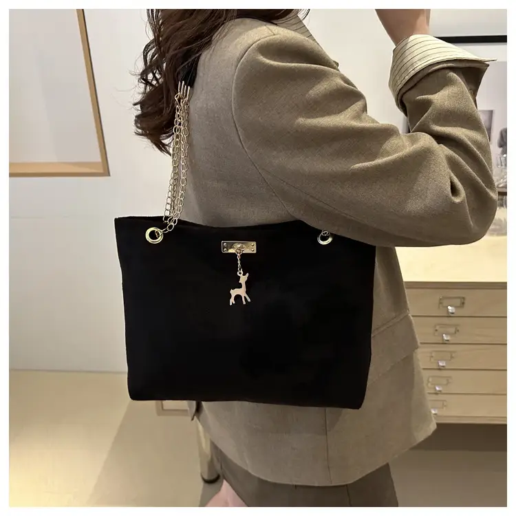 Vintage Commuting Chain Shoulder Bag Women's 2024 Winter New Style Stylish Ins Underarm Bag Tote Bag for Women — feature 20