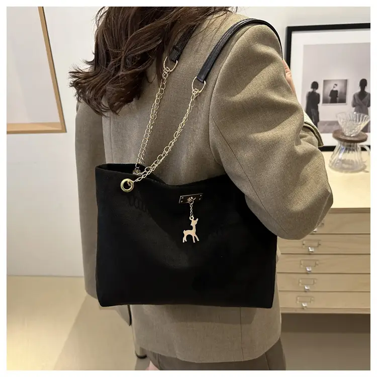 Vintage Commuting Chain Shoulder Bag Women's 2024 Winter New Style Stylish Ins Underarm Bag Tote Bag for Women — feature 21