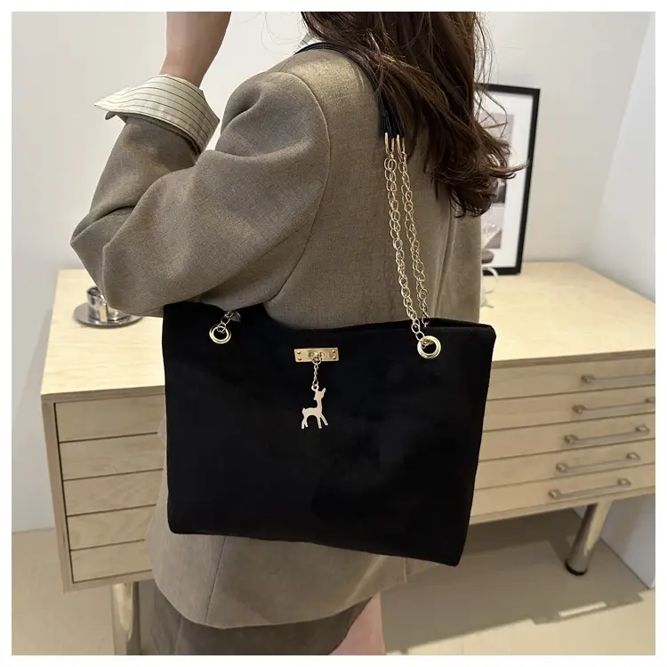 Vintage Commuting Chain Shoulder Bag Women's 2024 Winter New Style Stylish Ins Underarm Bag Tote Bag for Women — feature 22