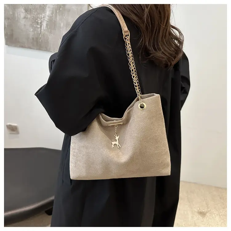 Vintage Commuting Chain Shoulder Bag Women's 2024 Winter New Style Stylish Ins Underarm Bag Tote Bag for Women — feature 9
