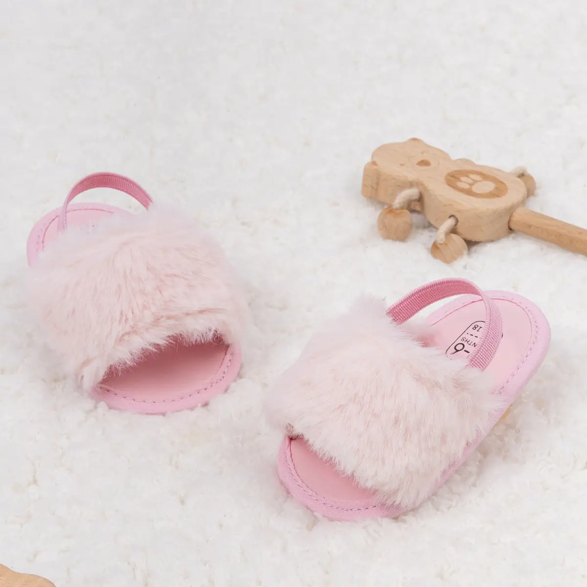 Baby Faux Fur Sandals Velcro Breathable Sole — feature 11