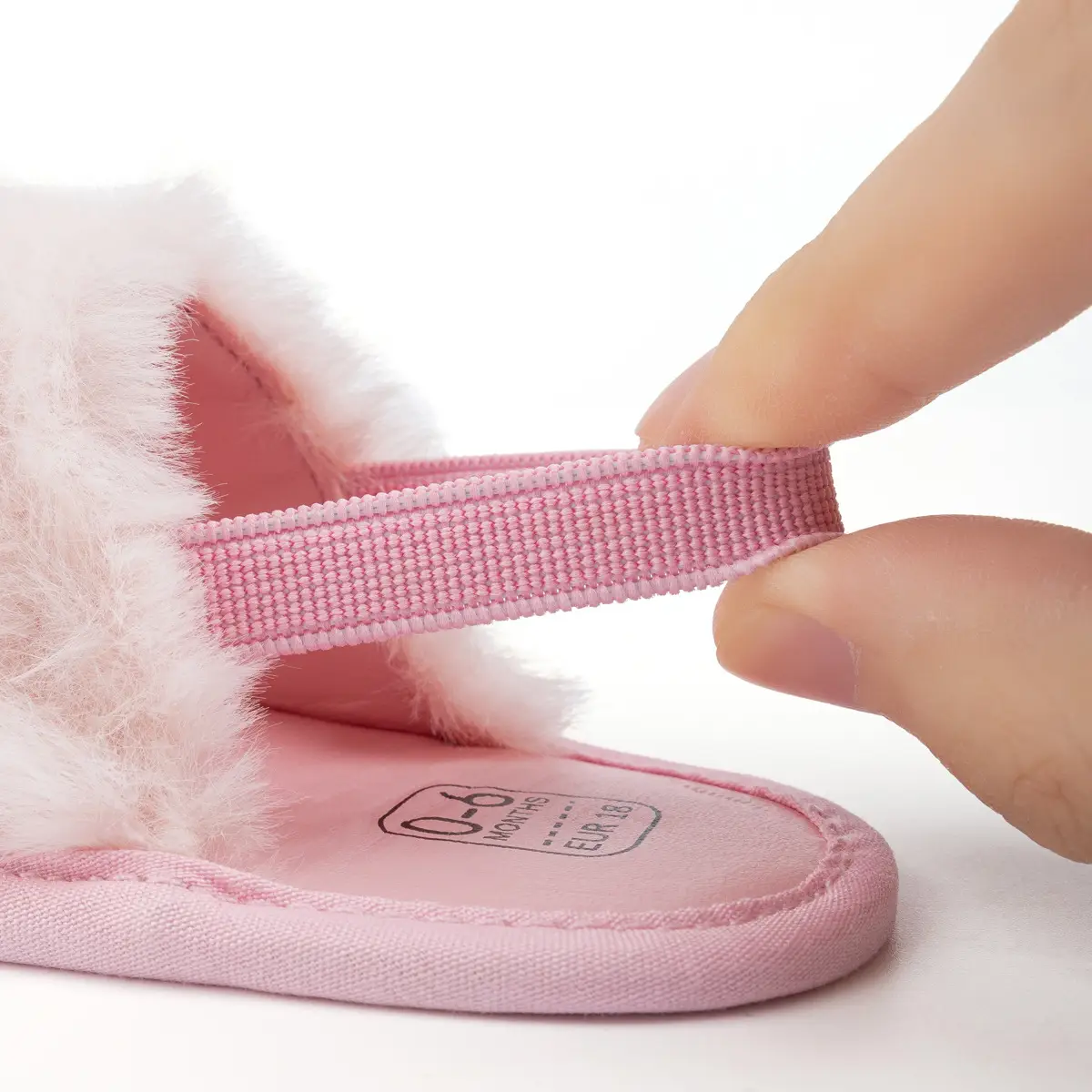 Baby Faux Fur Sandals Velcro Breathable Sole — feature 14