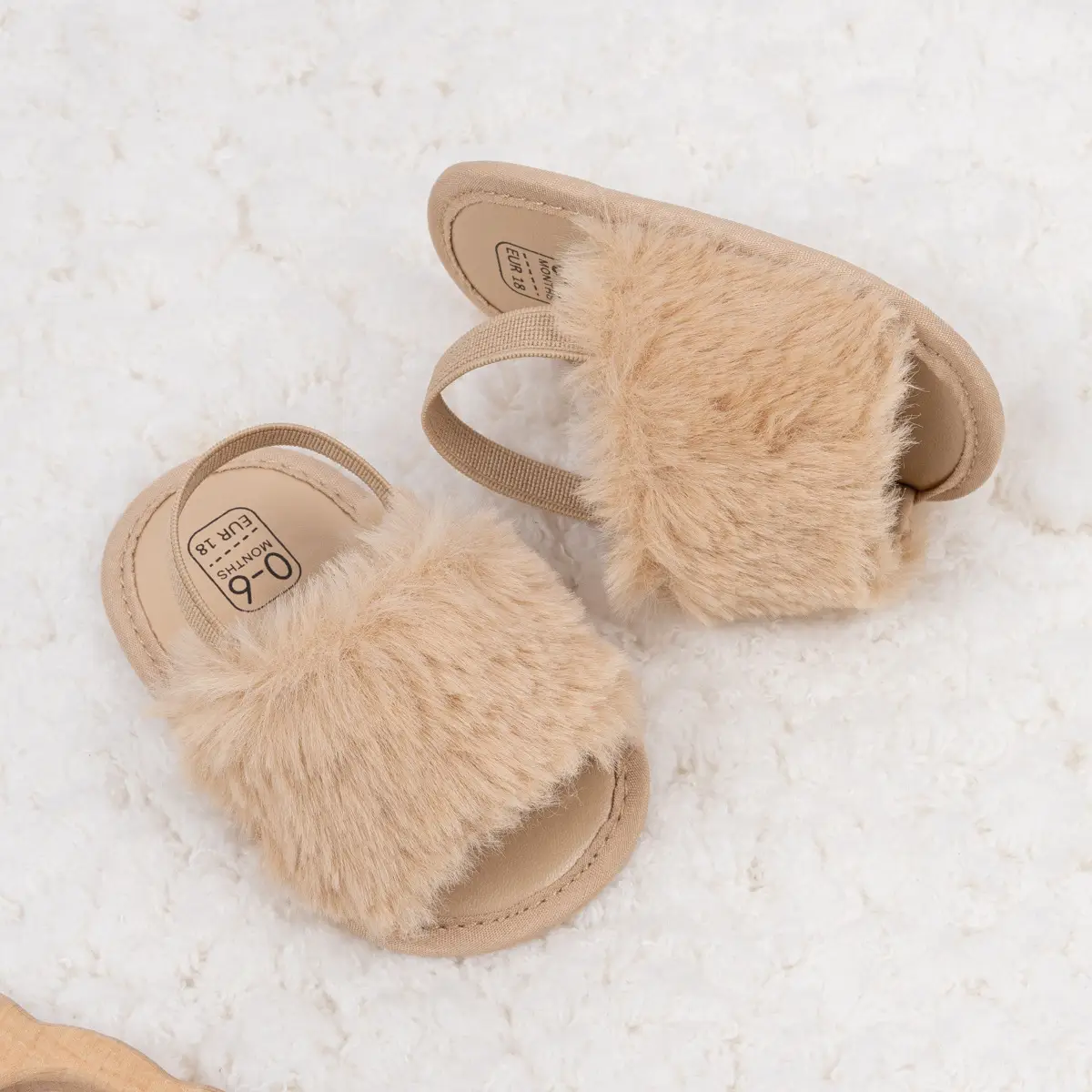 Baby Faux Fur Sandals Velcro Breathable Sole — feature 21