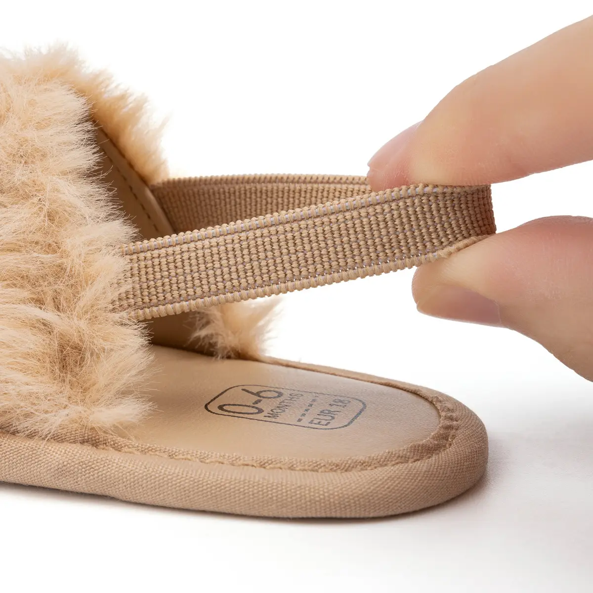 Baby Faux Fur Sandals Velcro Breathable Sole — feature 22