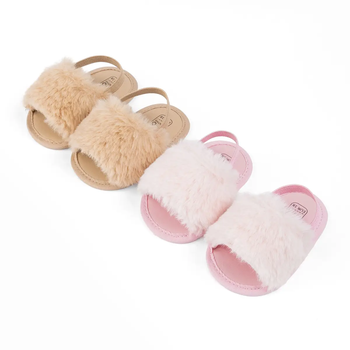 Baby Faux Fur Sandals Velcro Breathable Sole — feature 7
