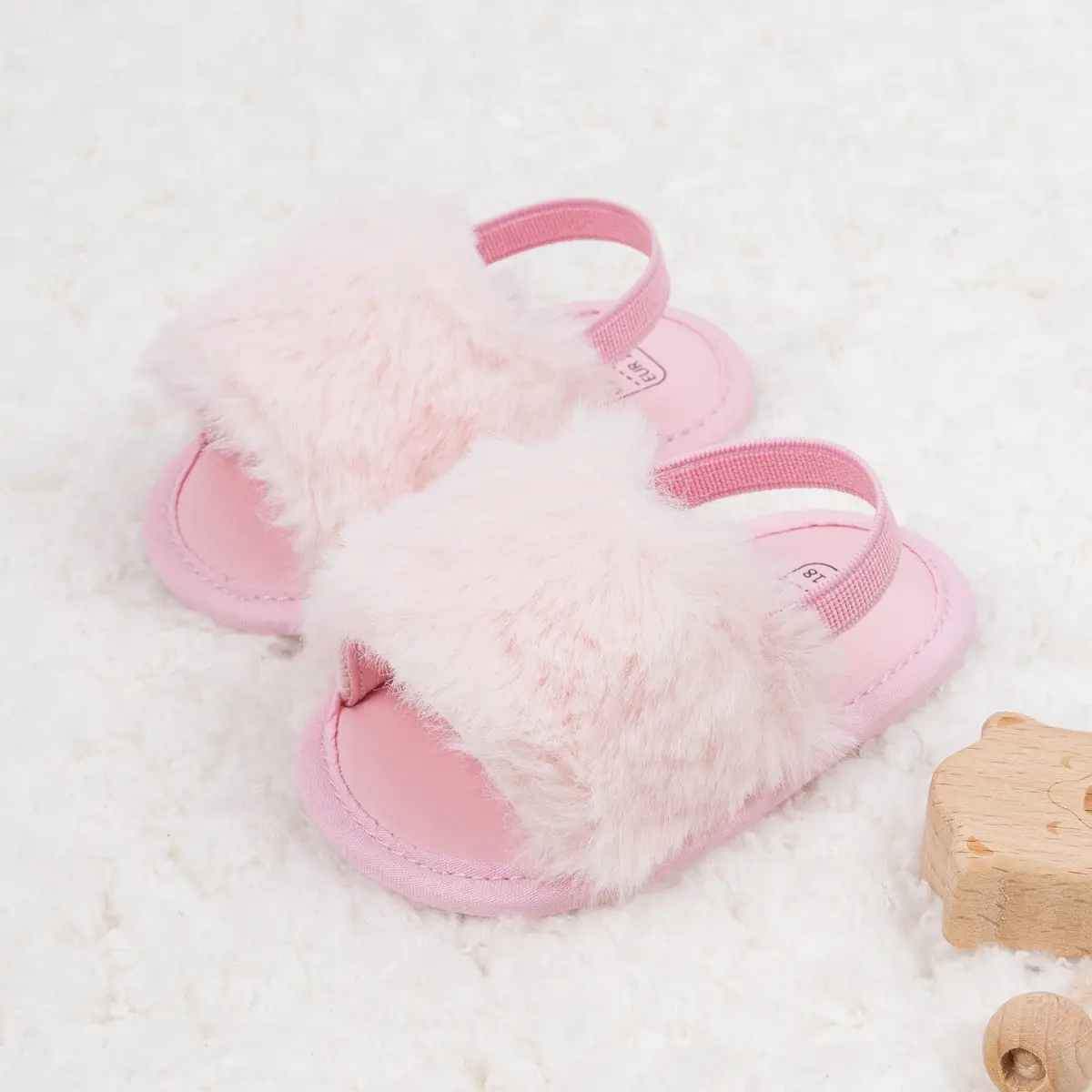 Baby Faux Fur Sandals Velcro Breathable Sole — feature 8