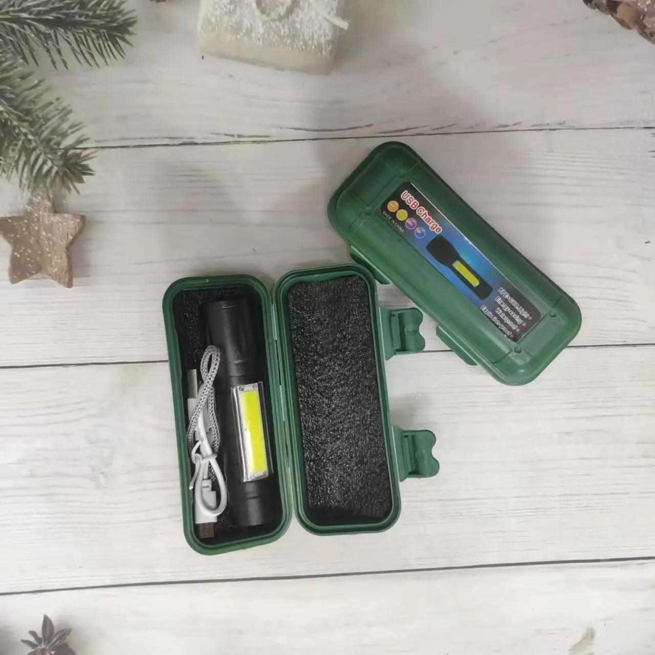 Cross-border Mini USB Flashlight Multifunctional Zoom Outdoor Camping β feature 10