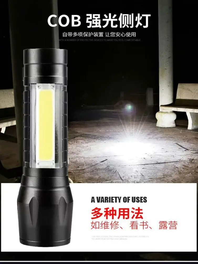 Cross-border Mini USB Flashlight Multifunctional Zoom Outdoor Camping β feature 5