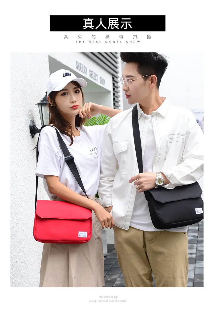 Black Lightweight Crossbody Bag for Men Women — feature 20