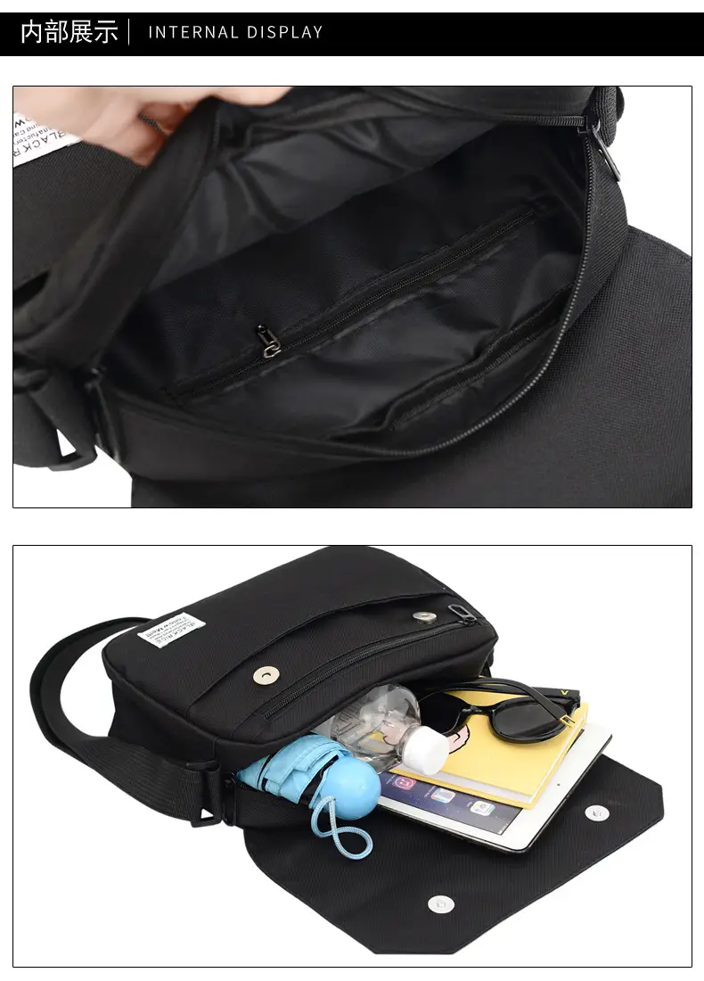 Black Lightweight Crossbody Bag for Men Women — feature 55