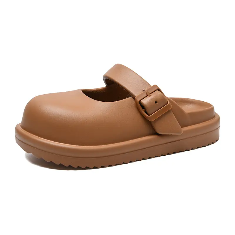 Women British Style Black Half Slippers Summer 2024 - Image 2