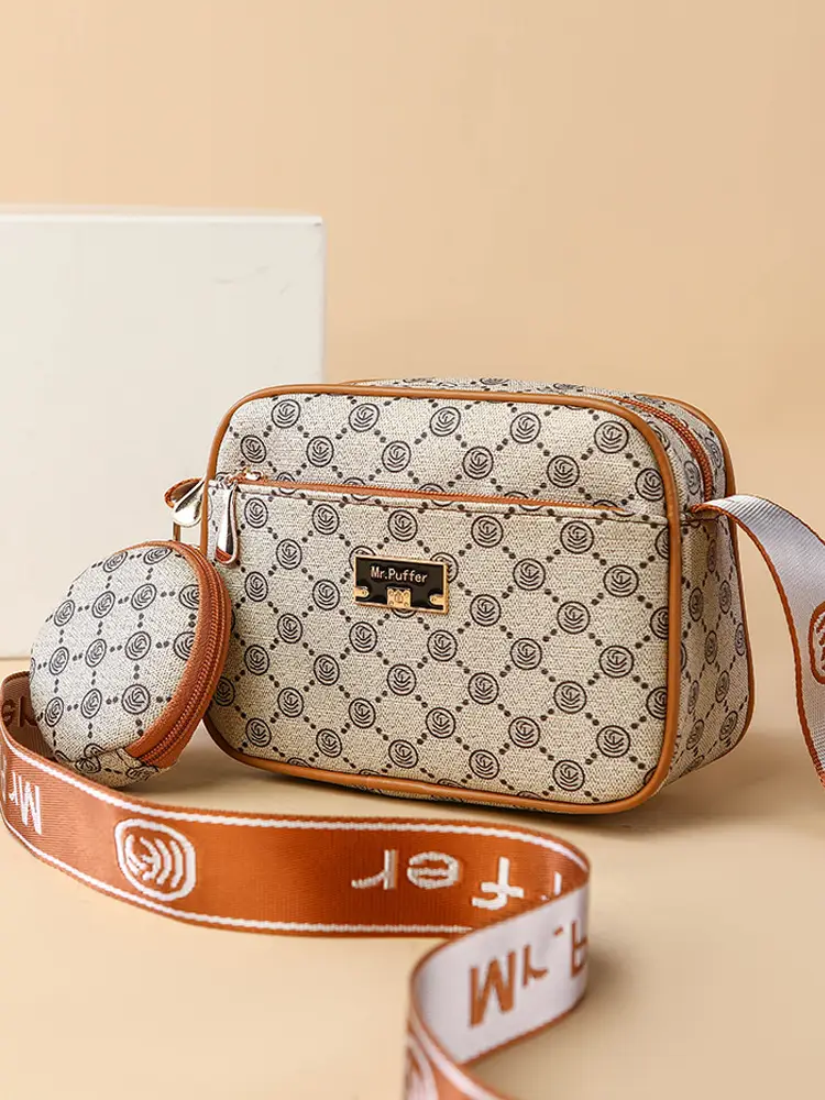 Women's Crossbody Bag Set with Printed Pattern - Image 10