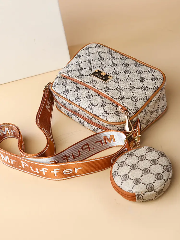 Women's Crossbody Bag Set with Printed Pattern - Image 12