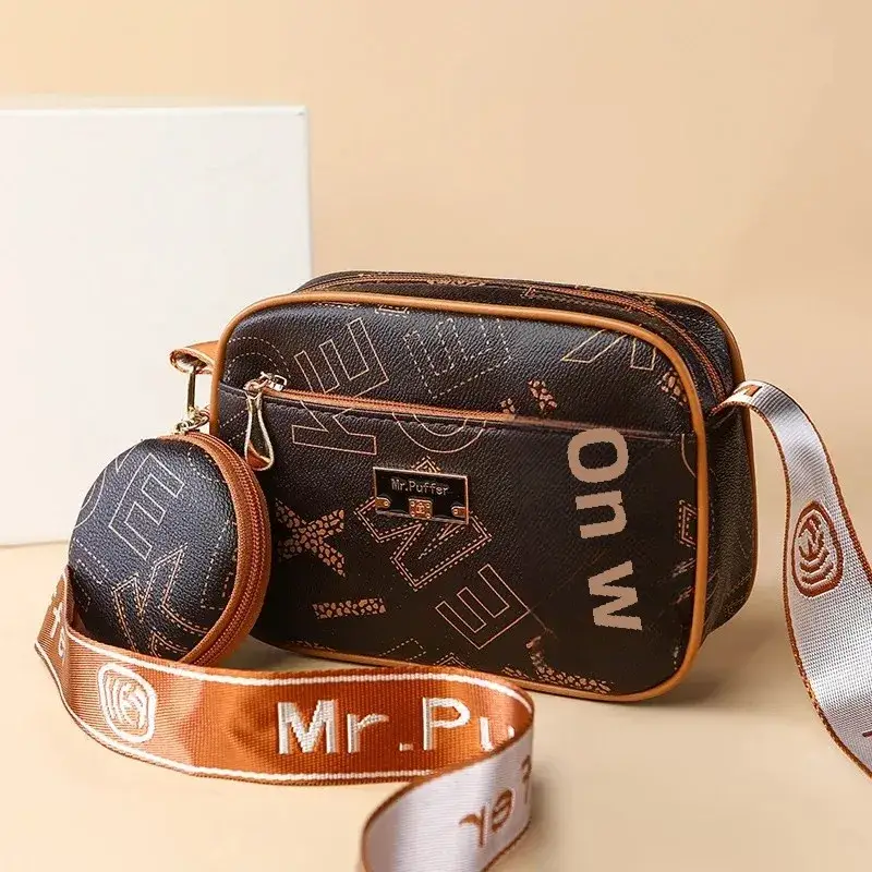 Women's Crossbody Bag Set with Printed Pattern - Image 5