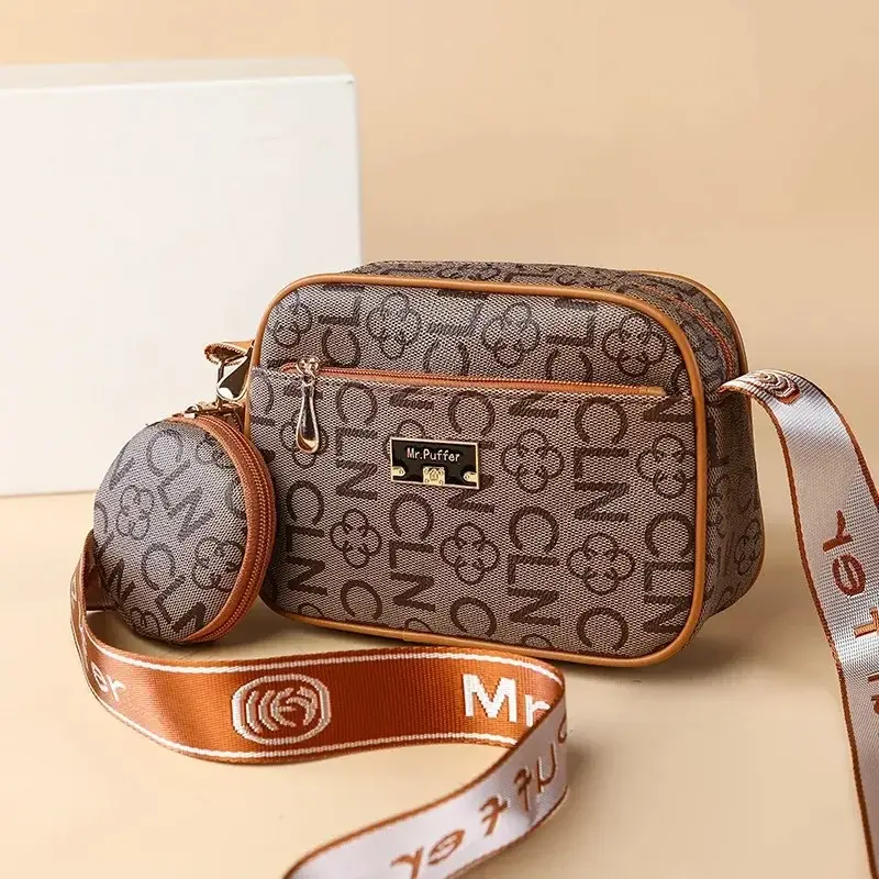 Women's Crossbody Bag Set with Printed Pattern - Image 7